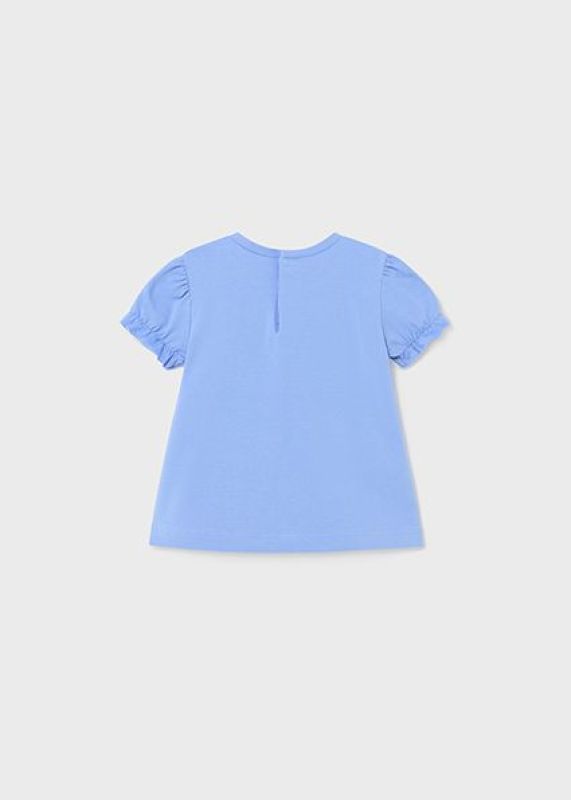 Mayoral T-shirt s/s Blauw baby meisjes (Ruffle s/s t-shirt indigo - 1006-043) - Victor & Camille Destelbergen