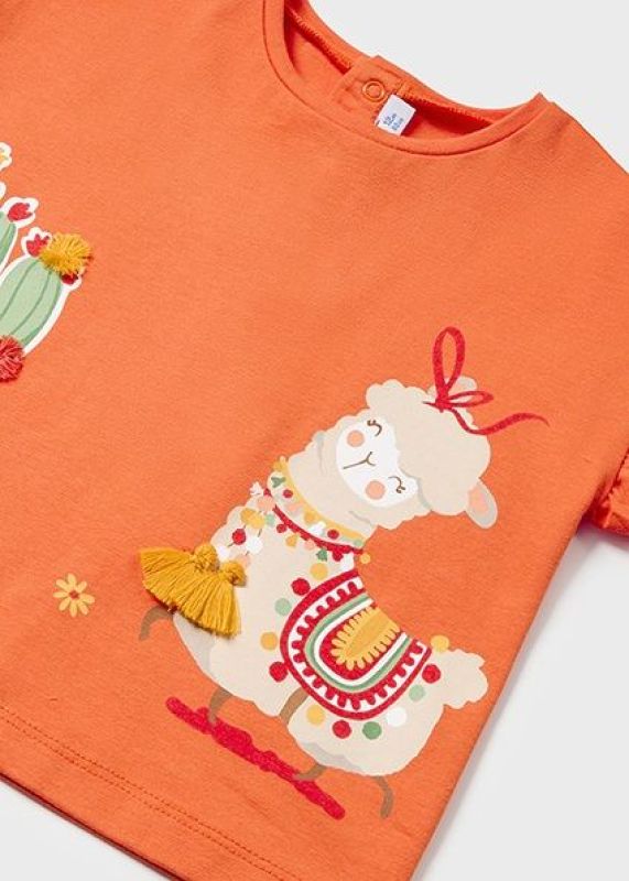 Mayoral T-shirt s/s Oranje baby meisjes (s/s t-shirt carrot - 1013-030) - Victor & Camille Destelbergen