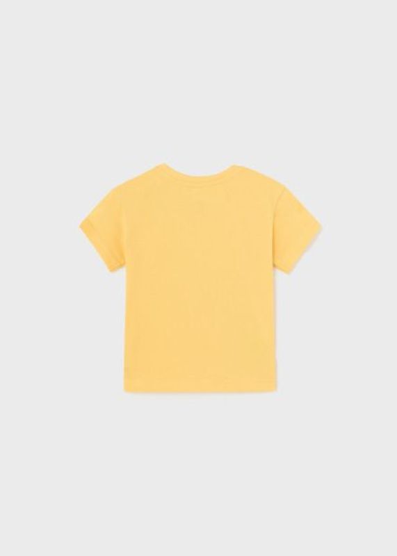 Mayoral T-shirt s/s Geel baby jongens (S/s t-shirt go on a hike banana - 1020-010) - Victor & Camille Destelbergen