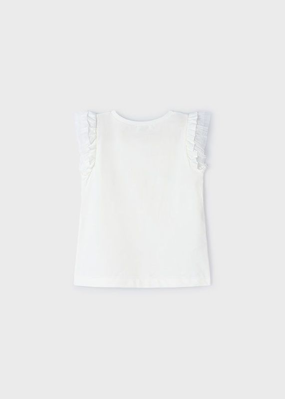 Mayoral T-shirt s/s Offwhite meisjes (s/s t-shirt natur nude - 3079-050) - Victor & Camille Destelbergen