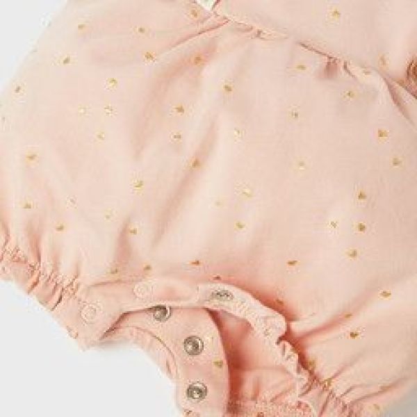 Mayoral Romper Roze baby meisjes (Set 2 rompers nude/gouden hartjes - 1609-053) - Victor & Camille Destelbergen