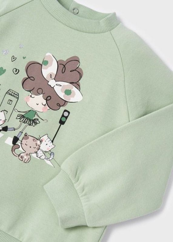 Mayoral Homewear Groen baby meisjes (Set legging + sweater mint/silver - 2726-010) - Victor & Camille Destelbergen