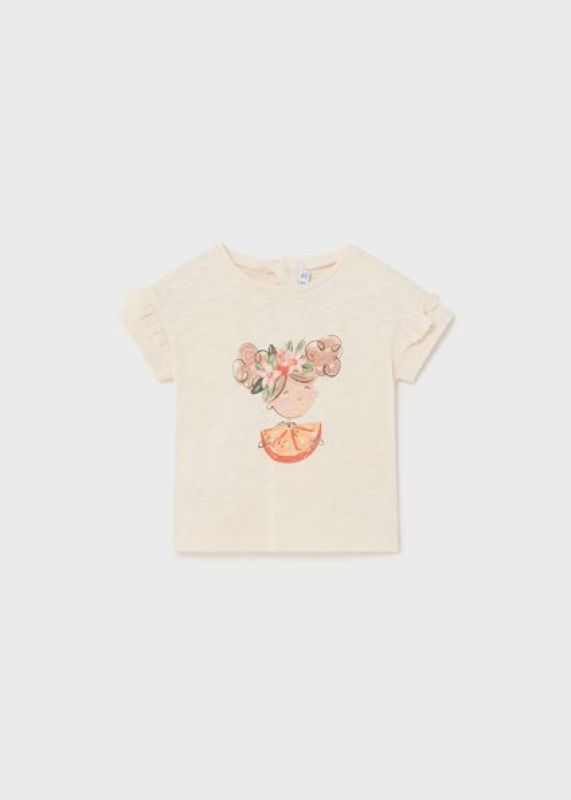 Mayoral T-shirt s/s Multi baby meisjes (Set of 2 s/s t-shirts oranges - 1008-060) - Victor & Camille Destelbergen