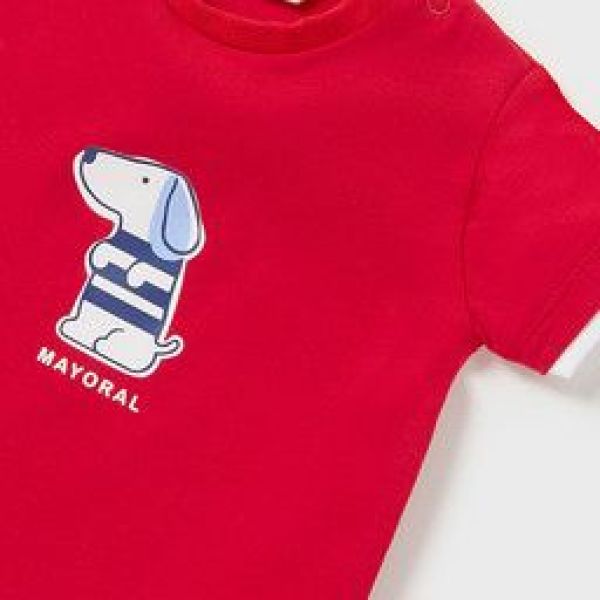 Mayoral Set T-shirt + short Blauw baby jongens (Set short + T-shirt rood/blauw/h - 1203-011) - Victor & Camille Destelbergen