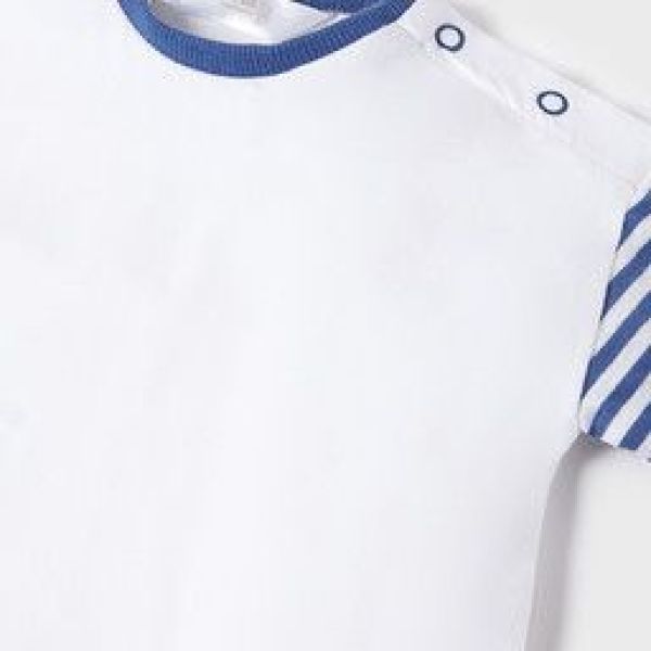 Mayoral Set T-shirt + short Blauw baby jongens (Set T-shirt + salopette blauw - 1648-002) - Victor & Camille Destelbergen