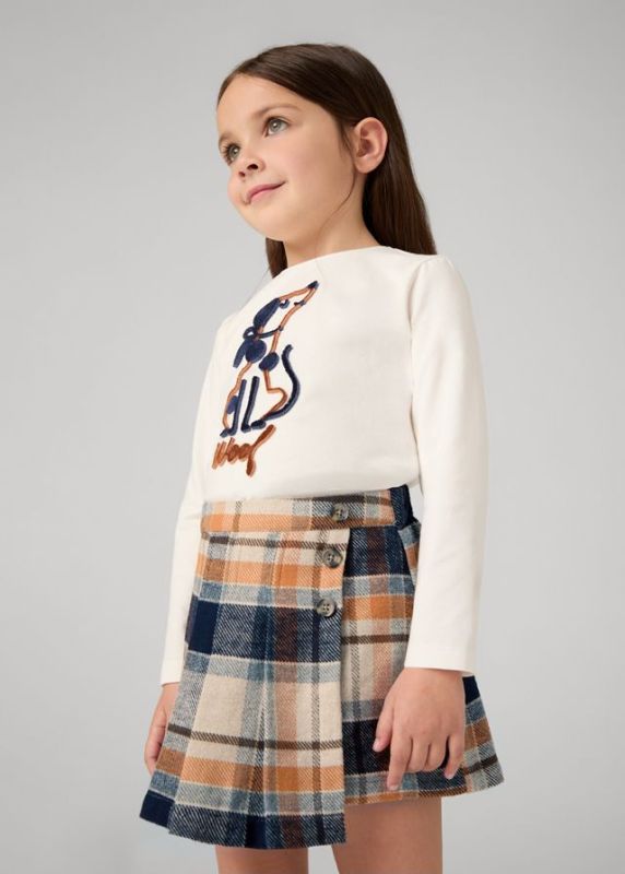 Mayoral Broekrok Multi meisjes (Skirt/pant plaid navy - 4909-057) - Victor & Camille Destelbergen