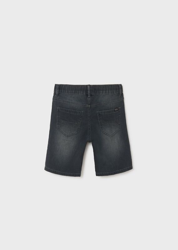 Mayoral Short Grijs jongens (Soft denim jogger shorts dark grey - 6257-018) - Victor & Camille Destelbergen