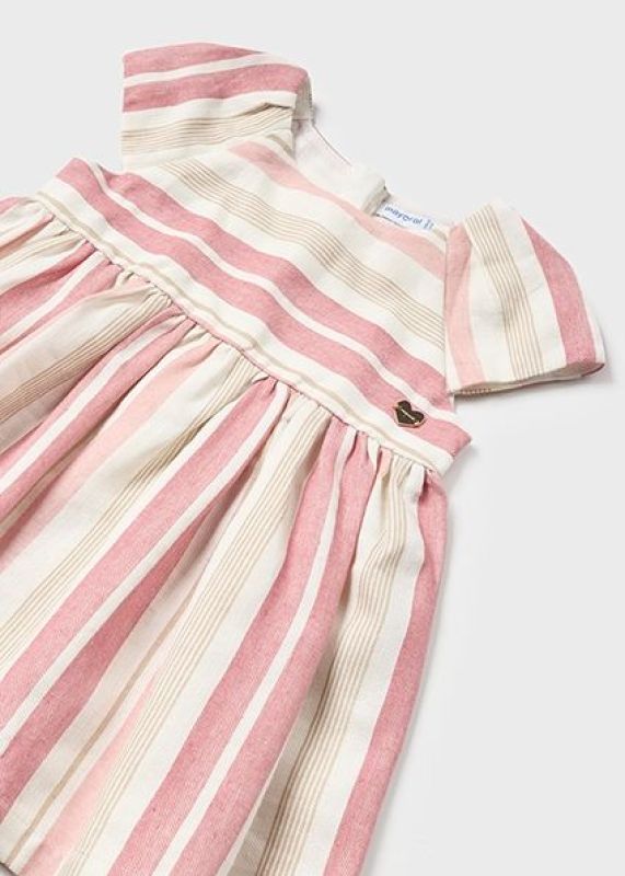 Mayoral Jurk Multi baby meisjes (Stripes dress clay - 1921-065) - Victor & Camille Destelbergen
