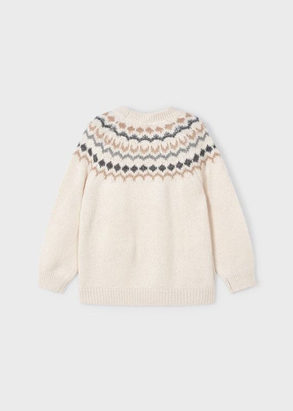 Mayoral Knitwear Ecru meisjes (Sweater Chickpea ruffle  - 4307-091) - Victor & Camille Destelbergen