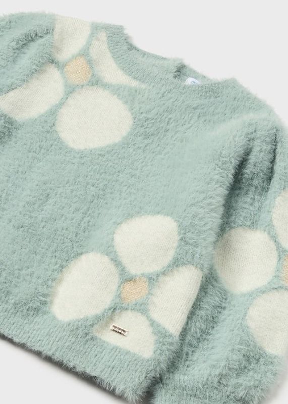 Mayoral Sweater Groen baby meisjes (Sweater flower Jade - 2321-019) - Victor & Camille Destelbergen