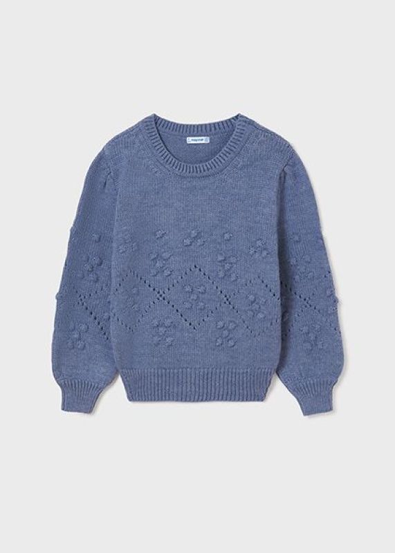 Mayoral Knitwear Blauw meisjes (Sweater knit blue - 7375-037) - Victor & Camille Destelbergen
