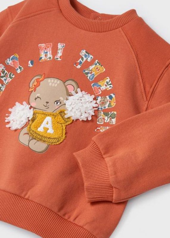 Mayoral Sweater Oranje baby meisjes (Sweater orange m beer - 2430-039) - Victor & Camille Destelbergen