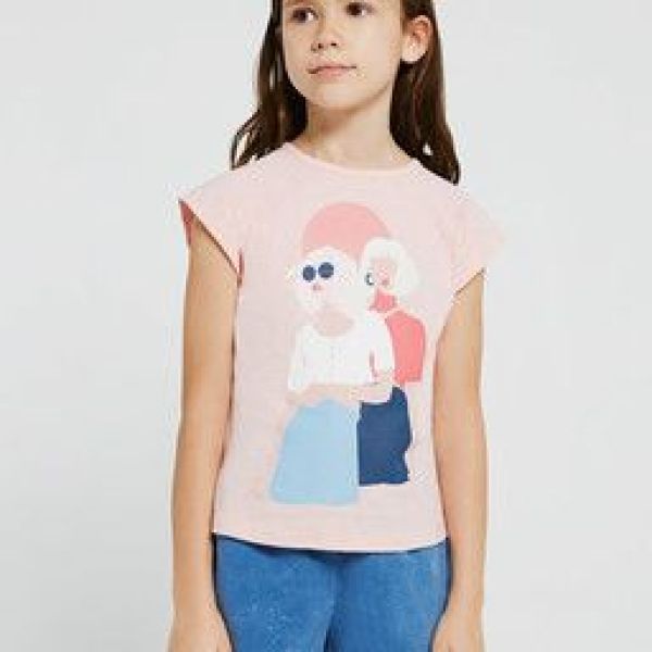 Mayoral T-shirt s/s Roze meisjes (T-shirt nude - 6030-057) - Victor & Camille Destelbergen