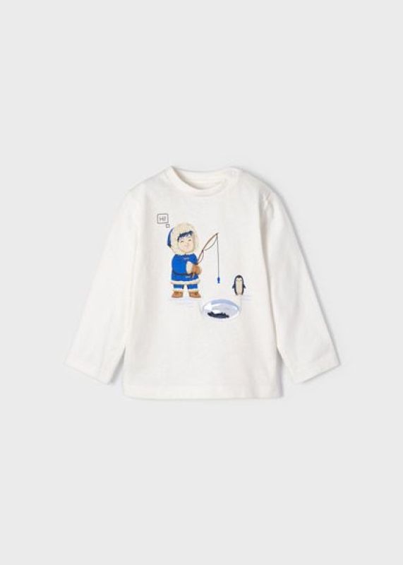 Mayoral T-shirt l/s Wit baby jongens (T-shirt s/s eskimo wit - 2013-064) - Victor & Camille Destelbergen