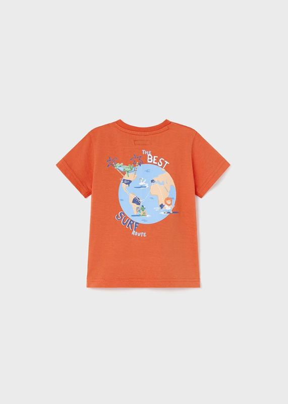 Mayoral T-shirt s/s Oranje baby jongens (T-shirt s/s grapefruit - 1019-010) - Victor & Camille Destelbergen
