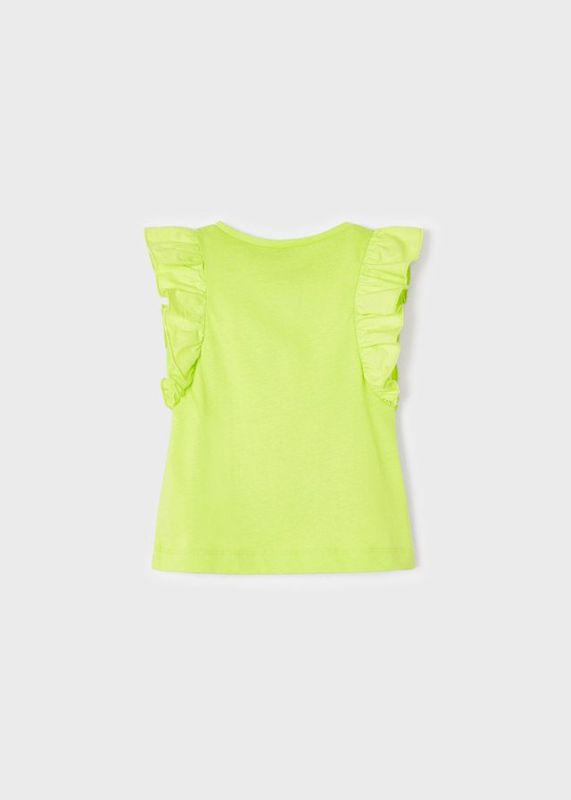 Mayoral T-shirt s/s Groen meisjes (T-shirt s/s Lime - 3068-014) - Victor & Camille Destelbergen