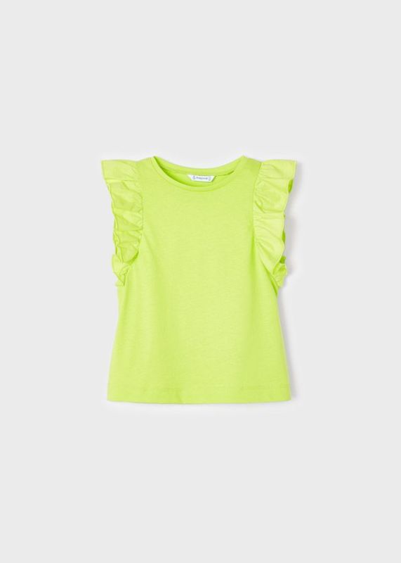 Mayoral T-shirt s/s Groen meisjes (T-shirt s/s Lime - 3068-014) - Victor & Camille Destelbergen