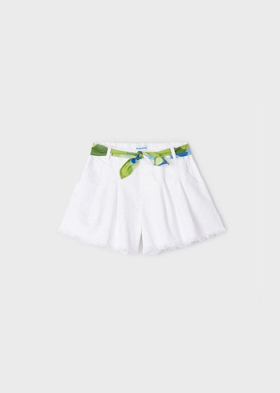 Mayoral Short Wit meisjes (Twill shorts white - 3209-083) - Victor & Camille Destelbergen