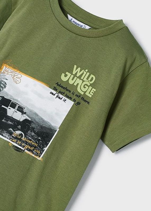 Mayoral T-shirt s/s Groen jongens (Wild jungle s/s shirt iguana - 3010-072) - Victor & Camille Destelbergen