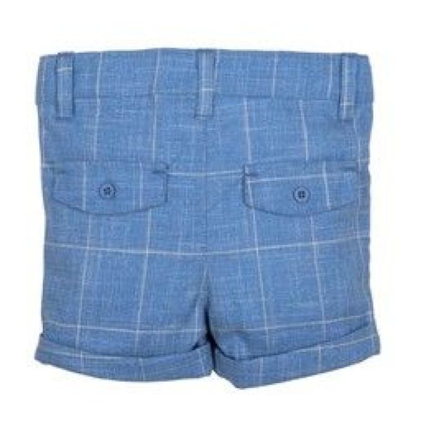 Natini Short Blauw baby jongens (Short blauwe ruit - 1550-22604-0040) - Victor & Camille Destelbergen
