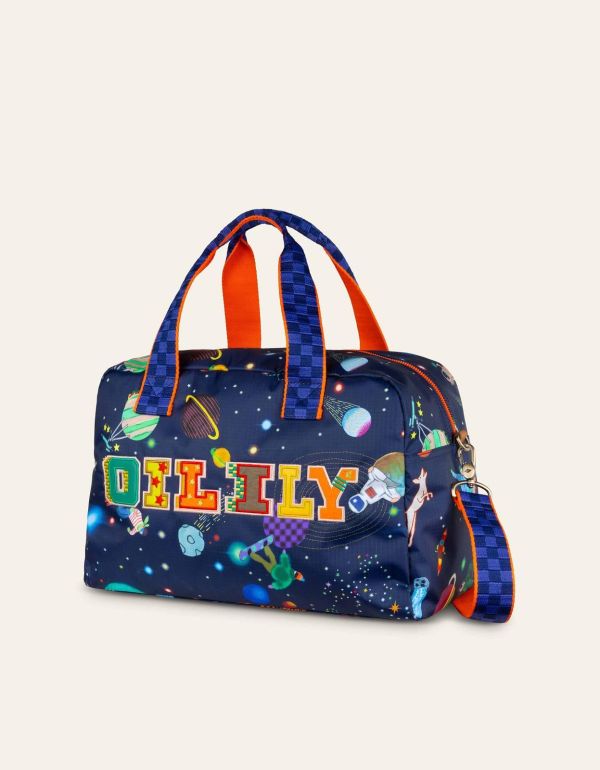 Oilily Tassen Multi jongens (Aloha sports bag space balls blue print - MEOIL1592-52) - Victor & Camille Destelbergen