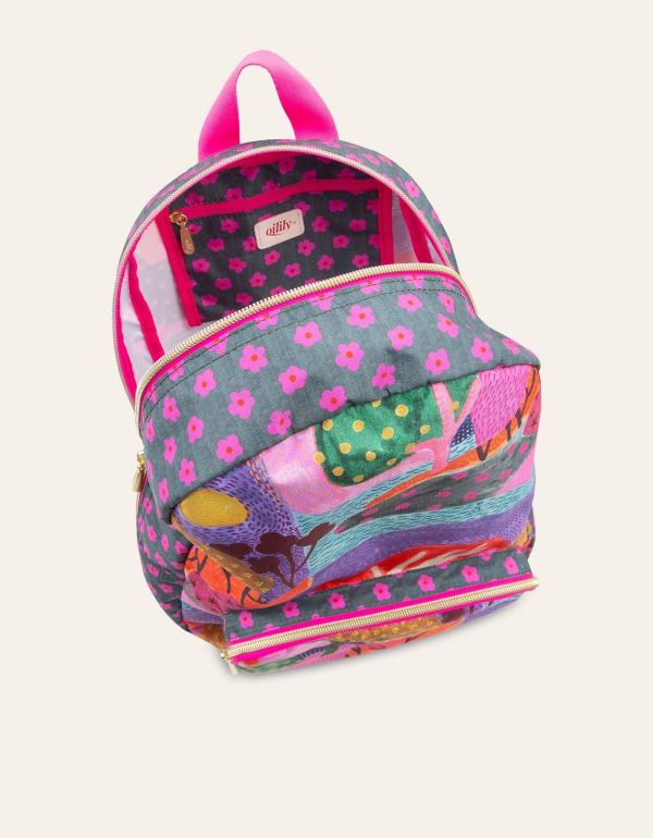 Oilily Tassen Multi meisjes (Belle folding backpack woods mulitcolour - MEOIL1581-99) - Victor & Camille Destelbergen