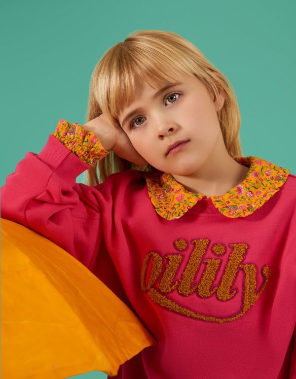 Oilily Sweater Roze meisjes (Harvey sweater solid artwork pink - YF24GHJ204) - Victor & Camille Destelbergen