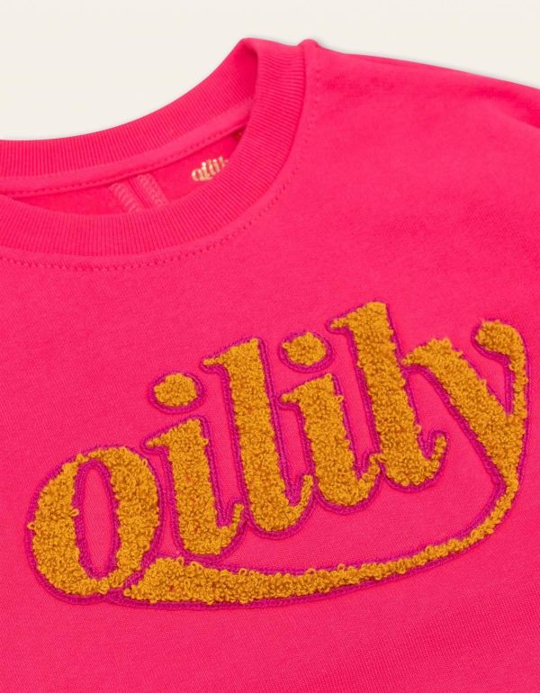 Oilily Sweater Roze meisjes (Harvey sweater solid artwork pink - YF24GHJ204) - Victor & Camille Destelbergen