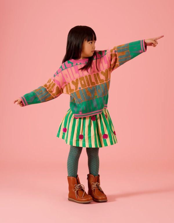 Oilily Knitwear Multi meisjes (Kloud sweater jacquard rainbow - YF24GKN204) - Victor & Camille Destelbergen