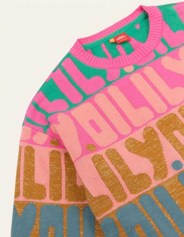 Oilily Knitwear Multi meisjes (Kloud sweater jacquard rainbow - YF24GKN204) - Victor & Camille Destelbergen