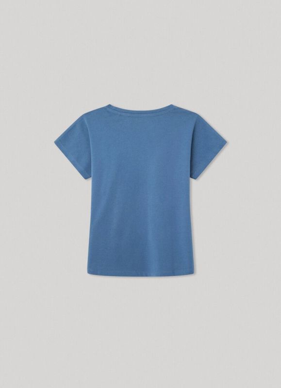 Pepe Jeans T-shirt s/s Blauw meisjes (Bloomy basic jersey - PG503094) - Victor & Camille Destelbergen