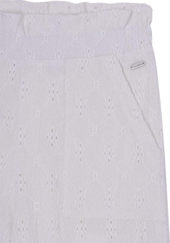 Pepe Jeans Broek Wit meisjes (Ghislaine eyelet jersey - PG210750) - Victor & Camille Destelbergen