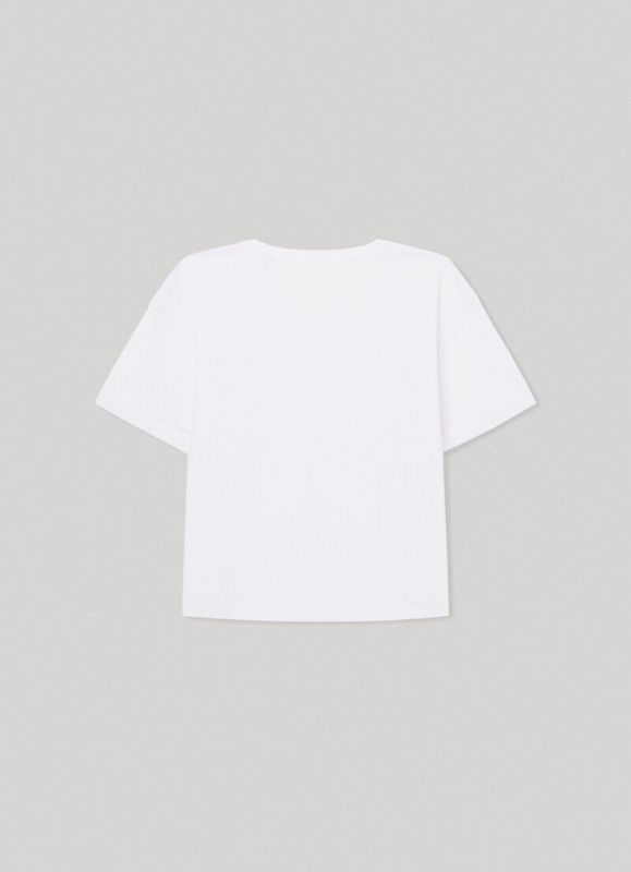 Pepe Jeans T-shirt s/s Wit meisjes (Nicky basic jersey - PG503070) - Victor & Camille Destelbergen