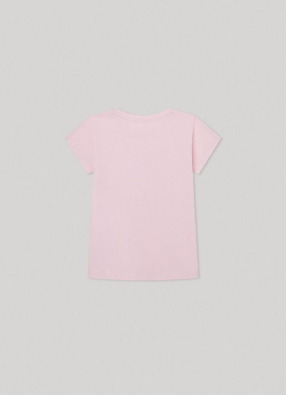 Pepe Jeans T-shirt s/s Roze meisjes (Nuria basic jersey pink - PG502460) - Victor & Camille Destelbergen