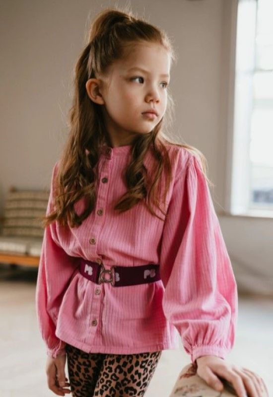 Petit Blush Blouse Roze meisjes (Coco Wide blouse moonlit mauve - AW24-202) - Victor & Camille Destelbergen