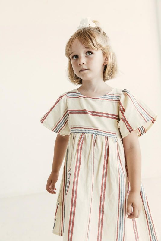 Petit Indi Jurk Multi meisjes (Dress stripes red - BK.52.47) - Victor & Camille Destelbergen
