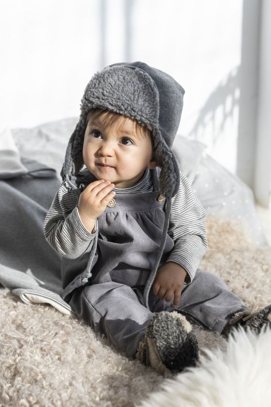 Petit Indi Muts Grijs jongens (Hat soft grey - A.101.54) - Victor & Camille Destelbergen