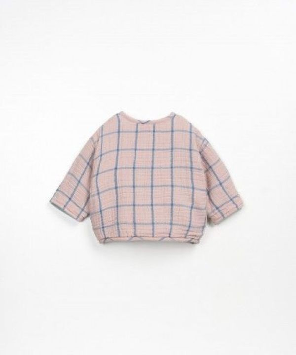 Play up Gilet Roze baby meisjes (Checked woven cardigan pink - PA02/2AP11403) - Victor & Camille Destelbergen