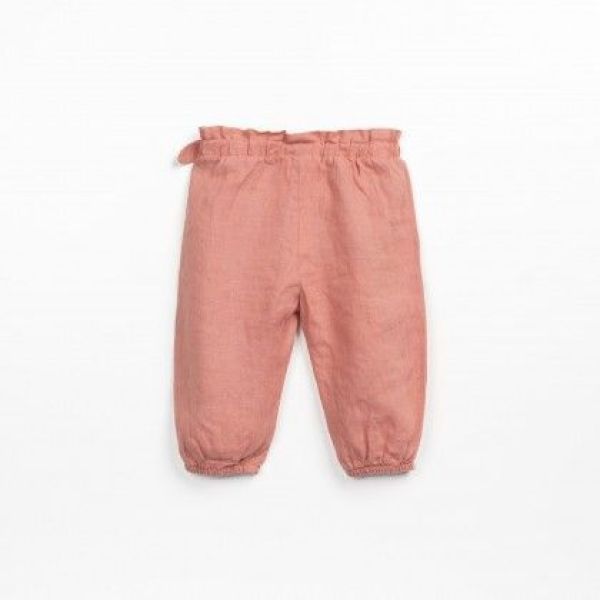 Play up Broek Roze baby meisjes (Linen trousers pink - PA02/2AO11602) - Victor & Camille Destelbergen
