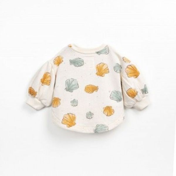 Play up Sweater Offwhite baby meisjes (Printed fleece sweater - PA02/2AO11352 ecru) - Victor & Camille Destelbergen