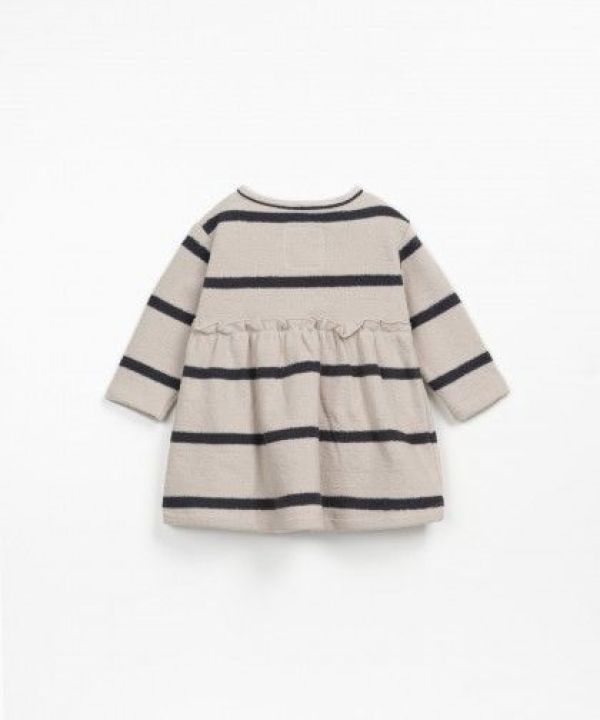 Play up Jurk Ecru baby meisjes (Striped jersey dress - PA02/2AP11453) - Victor & Camille Destelbergen