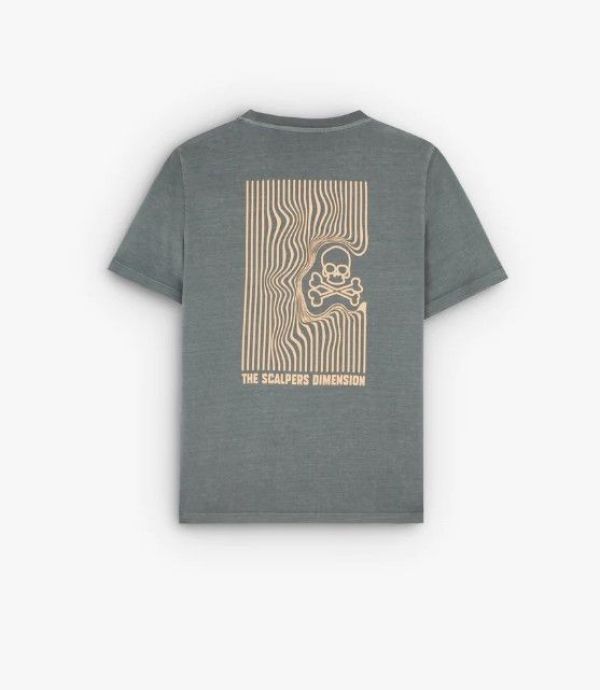 Scalpers T-shirt s/s Groen jongens (Dimension Tee khaki - 46675 khaki) - Victor & Camille Destelbergen