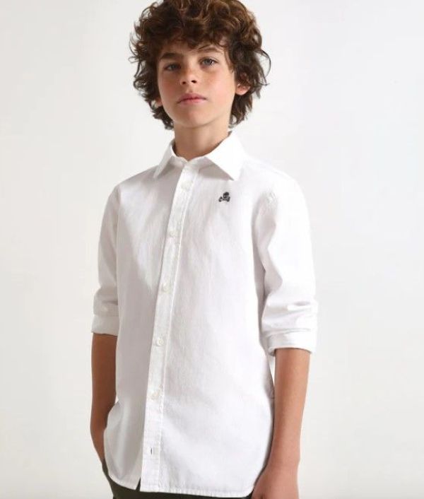 Scalpers Hemd Wit jongens (NOS Siena shirt kids - 32453) - Victor & Camille Destelbergen