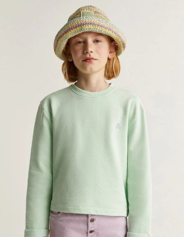 Scalpers Sweater Groen meisjes (Plans sweater girls - 47140 water) - Victor & Camille Destelbergen