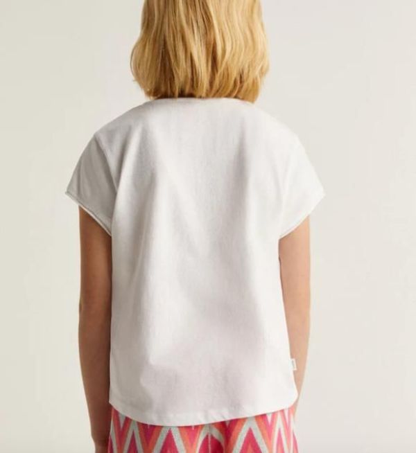 Scalpers T-shirt s/s Wit meisjes (Zigzag skull tee girls - 46695 white) - Victor & Camille Destelbergen