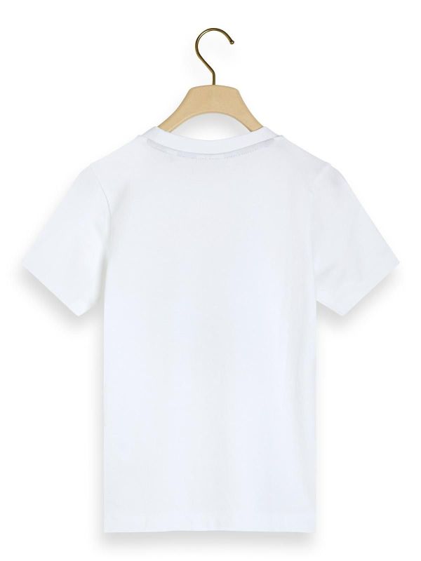 Scotch & Soda T-shirt s/s Wit jongens (Cotton in conversion artwork T-shirt - 173618) - Victor & Camille Destelbergen