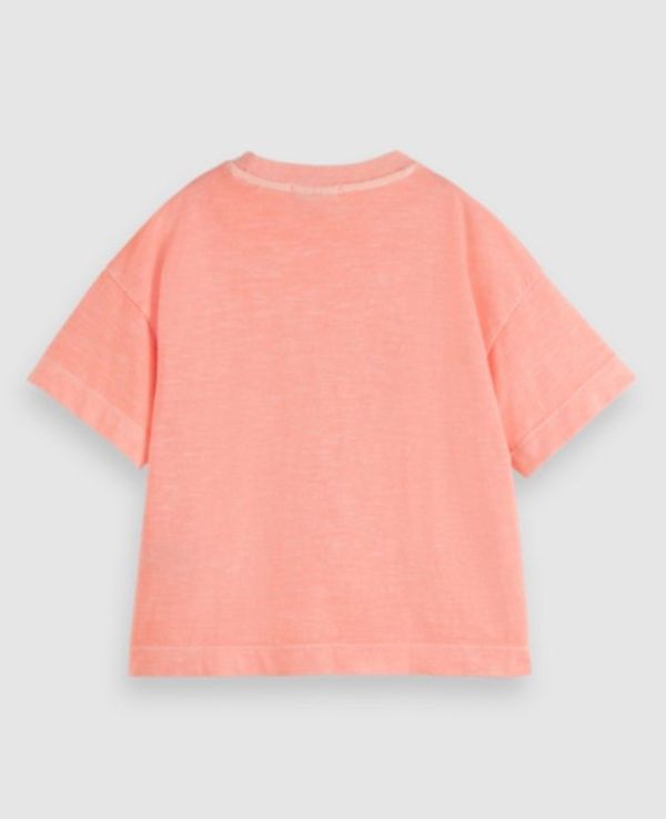 Scotch & Soda T-shirt s/s Roze meisjes (Loose fit short sleeve tie dye t-shirt - 176860 roze) - Victor & Camille Destelbergen