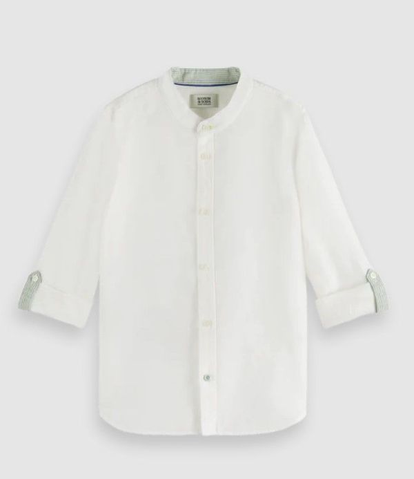 Scotch & Soda Hemd Wit jongens (Regular fit-cotton linen shirt - 177569) - Victor & Camille Destelbergen
