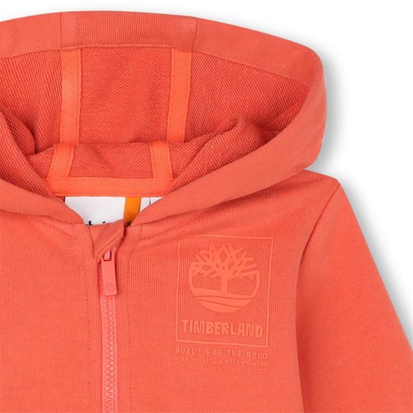 Timberland Hoodie Oranje baby jongens (Cardigan à capuche baie d'hiver delave - T60115-TIMBE-96G) - Victor & Camille Destelbergen