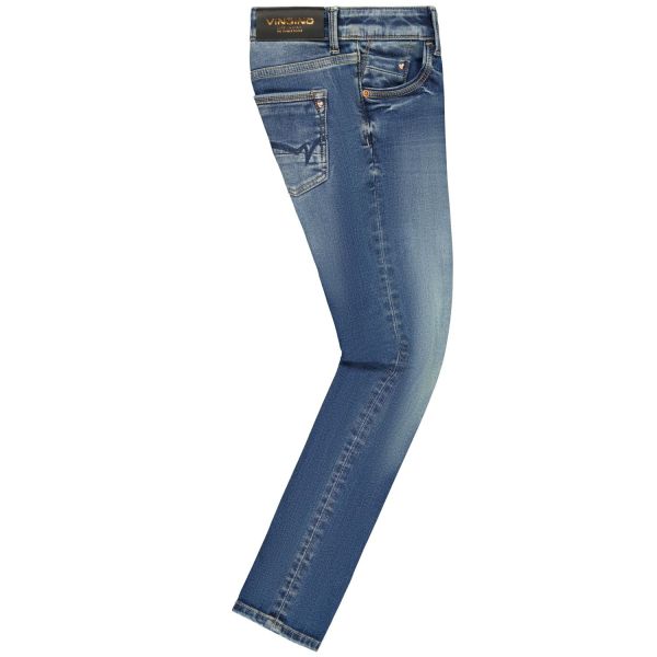 Vingino Jeansbroek Denim blue meisjes (Amiche jeans dark used - AW23KGD42106) - Victor & Camille Destelbergen
